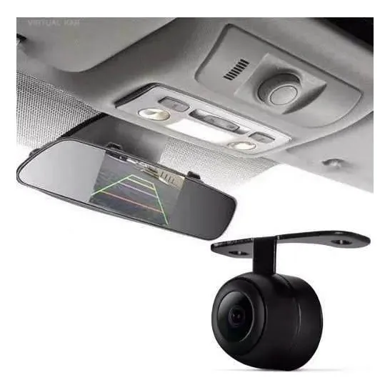 Camera De Re Visao Noturna Espelho Retrovisor Tela Lcd 4,3