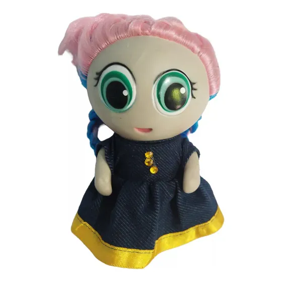 Juguete Muñeco Bebé Pelo Azul Rosa  Bootleg Amiguis Chamoy