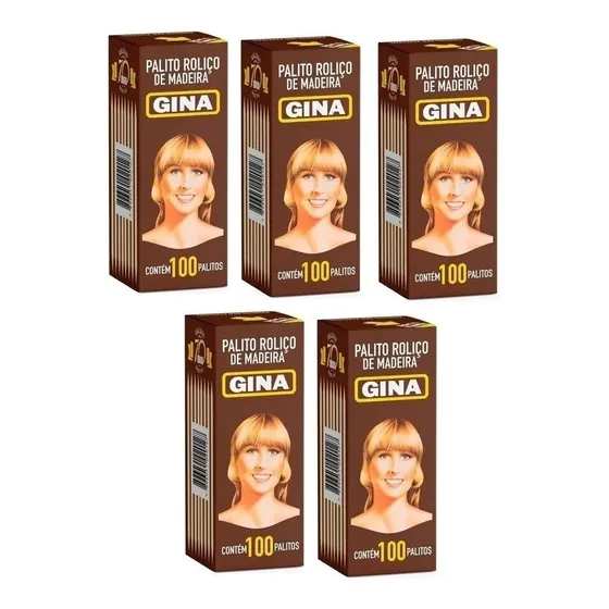 Kit 5 Caixa Palito De Dente Especial C/100 Unid Gina