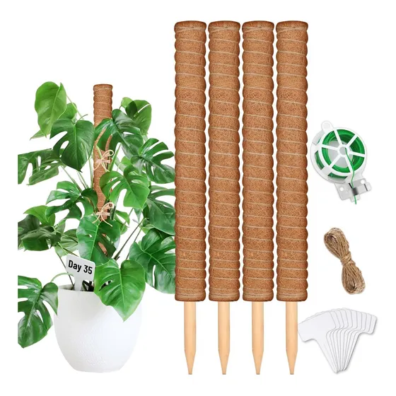 Poste De Musgo De Coco Soporte De Plantas 4 Piezas 40cm