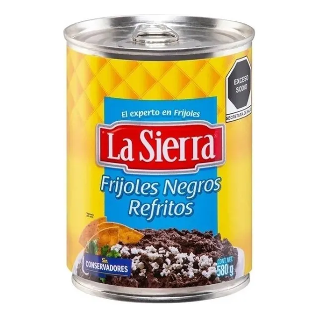 Frijoles La Sierra Negros Refritos Refritos 580 Gr