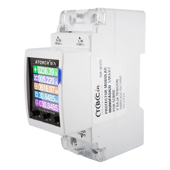 Protector Tensión Monitor Multimedidor Smart Wifi 100a Tbcin
