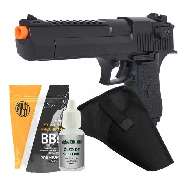 Combo Spring Mola Sde Bk 6mm 1000un Munição Coldre Óleo Sil
