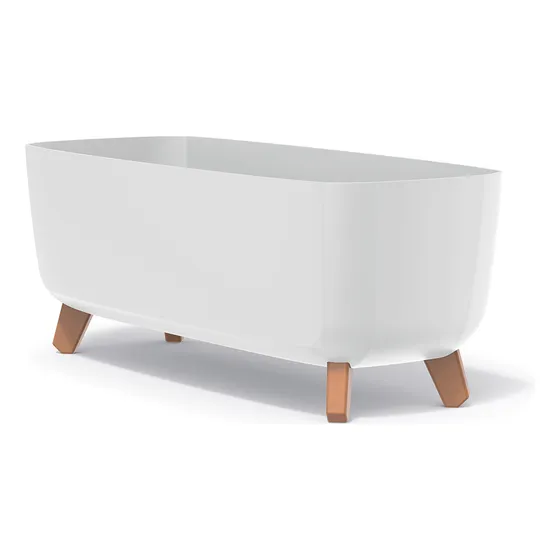 Maceta Rectangular Con Patas Y Recogedor De Agua