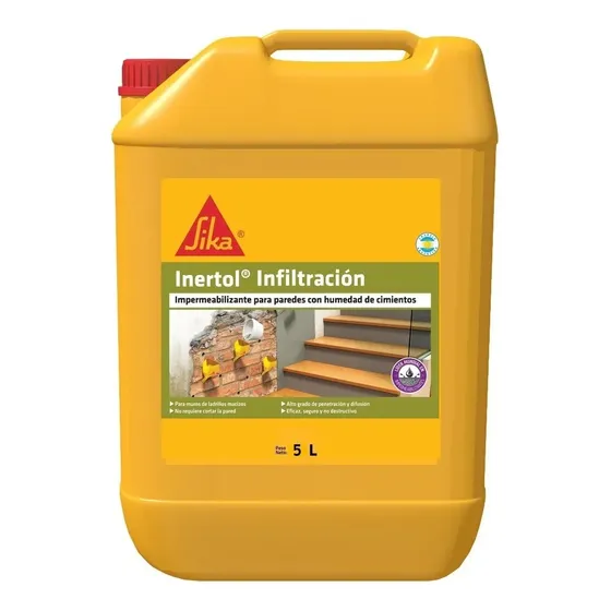 Sika Inertol Infiltración 5lt Inyección P/humedad Cimientos