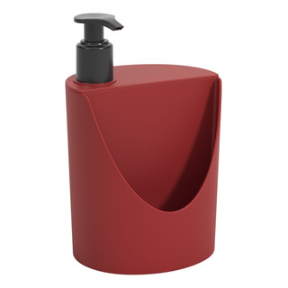 Dispenser Para Detergente Porta Esponja E Detergente 600ml Vermelho Dispenser Para Detergente Porta Esponja E Detergente 600ml Vermelho