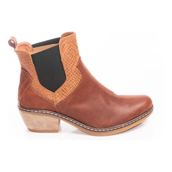 Botas Zapatos Mujer Elastizadas Botinetas De Cuero Negro