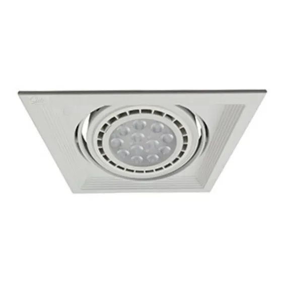 Spot Embutir Techo Luz Led 12w Ar111 Gu10 220v Cuadrado 