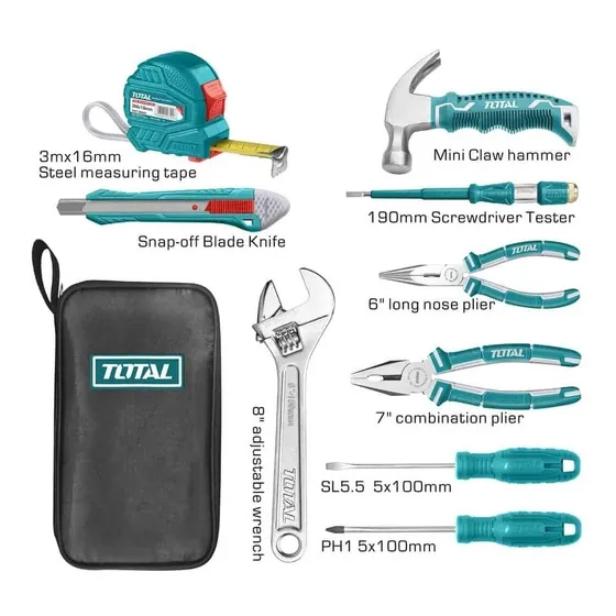 Juego De Herramientas Manuales De 9 Piezas Total Tools