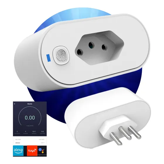 Tomadas Inteligente Alexa Wifi Smart Life Plug 16a Medição