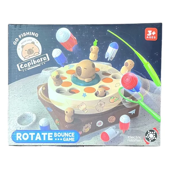 Juego De Mesa Pesca Eléctrico Giratorio Capibara Para Niños