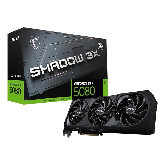 Vga Msi Geforce Rtx 5080 16gb Shadow 3x, Oc, Gddr7, 256 Bit
