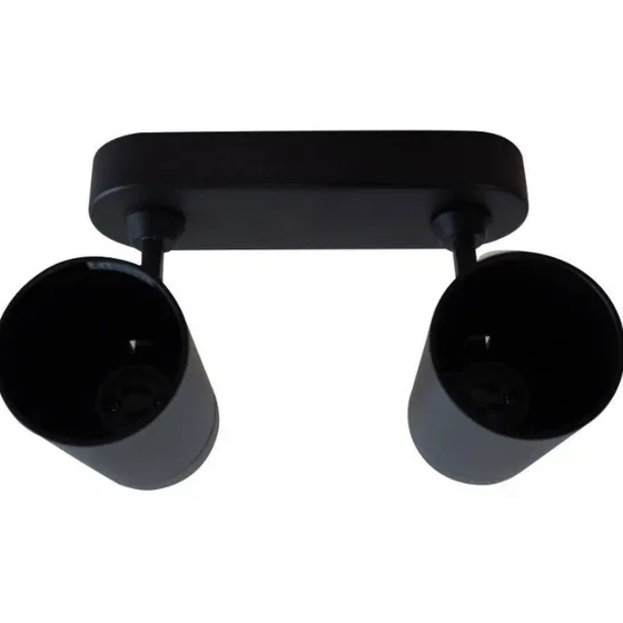 Barra Soporte Aplique Para 2 Luces Gu10 Negro 