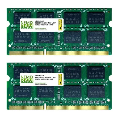 Memoria Ram 8gb 2x4gb Ddr3 1600 Mhz Sodimm Nemix Ms12800-428