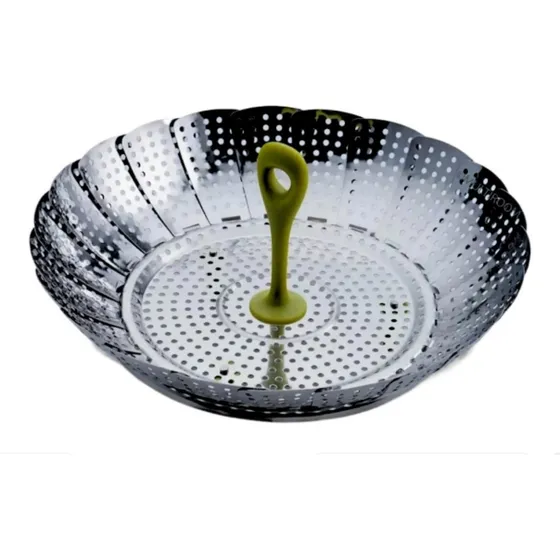 Cesta Vaporera Saba, Plegable, Acero Inoxidable
