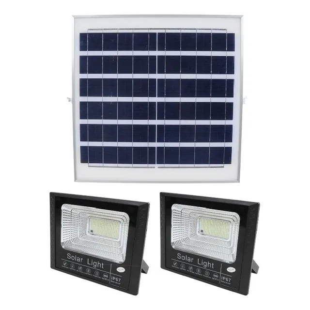 Reflector Led 1200w Lampara Panel Solar Control Remoto