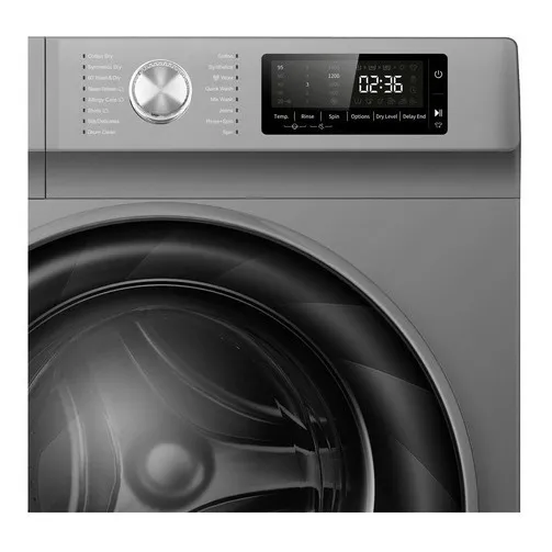 Lavasecadora Automática Hisense Purejet Inverter Hasta 15kg 127v Color Plata