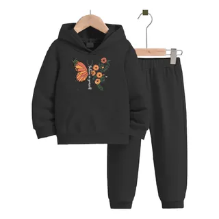 Conjunto Infantil Borboletinha Moletom E Calça Algodão Conjunto Infantil Borboletinha Moletom E Calça Algodão