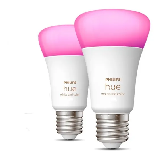 Philips Hue Lámpara E27 Bluetooth Color Gen 5 X2 Unidades