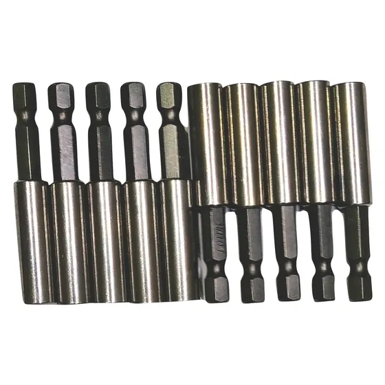 Alongador Porta Bits Magnético 6mm X 1/4 Aço Crv 10 Peças