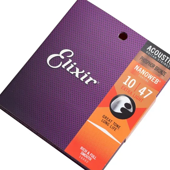Cordas Violão Aço 010 Elixir Phosphor Bronze Nanoweb