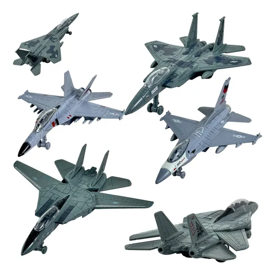Miniatura Avião Caça Militar De Guerra Top Gun Com Fricção
