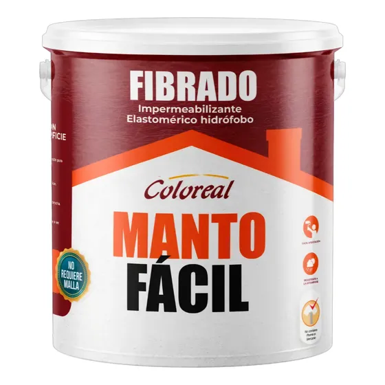 Pintura De Manto Con Fibra De Nylon Rojo Galon