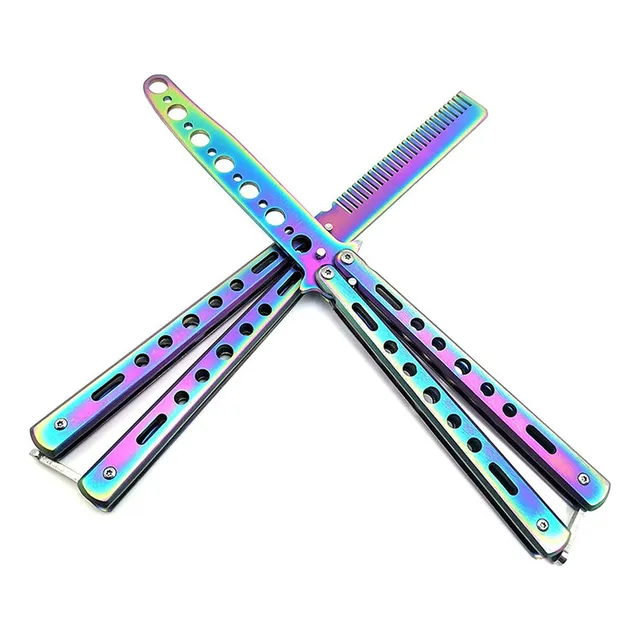 Cuchillo Mariposa Peines Bench De Entrenamiento Navaja 2 Pzs