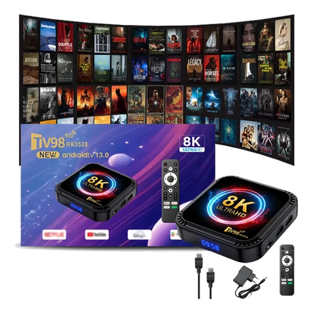 Inteligente Streaming Tv Box Uhd 8k 4+64 Gb Android Tv 13.0