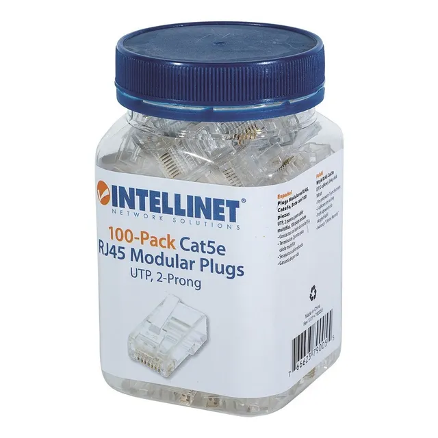 Ficha Conectores Rj45 Cat6 100 Unidades - Electrocom