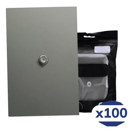 Placa Contacto Televisión Gris Oxford 74x112mm Skin Feel Artlite Luxury Apl-410 Paquete 100 Piezas