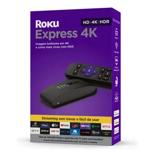 Roku Express 4k | Dispositivo De Streaming Hd/4k/hdr Com Controle Remoto Simples E BotÔes De Atalho. Inclui Cabo HdmiŸ Premium Roku Express 4k | Dispositivo De Streaming Hd/4k/hdr Com Controle Remoto Simples E BotÔes De Atalho. Inclui Cabo HdmiŸ Premium