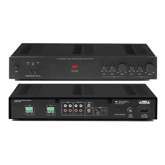 Amplificador Multiroom 2 Zonas Aat Pmr-2 Som Ambiente