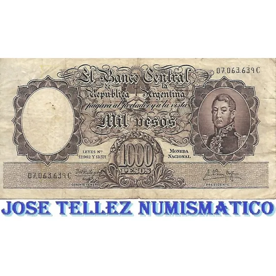 Bottero 2153 $ 1000 Moneda Nacional Serie C Mb- Palermo