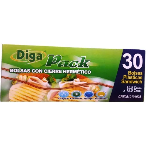 Bolsas Tipo Ziploc Cierre Hermético Digapack Precio X 2 Pack