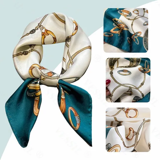 Pañuelo 70 X 70 Tipo Seda Elegante Accesorio Varios Diseños