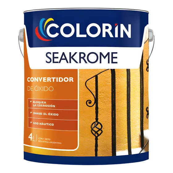 Seakrome Convertidor Anti Oxido Colores 4 Litros Colorin Color Gris
