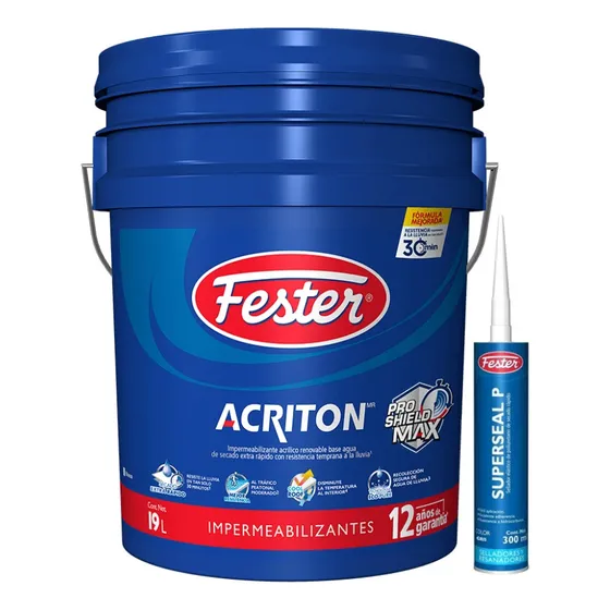 Fester Acriton 12 Años Proshield Max 19l ¡seca En 30min