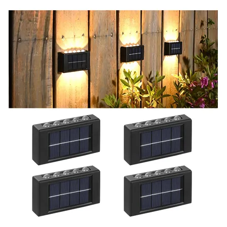 Kit4luminárias Solar Jardim Luminária Luz Sensor Led Externa