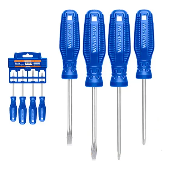 Set Juego De Destornillodares Pala Estria Phillips 4pzs