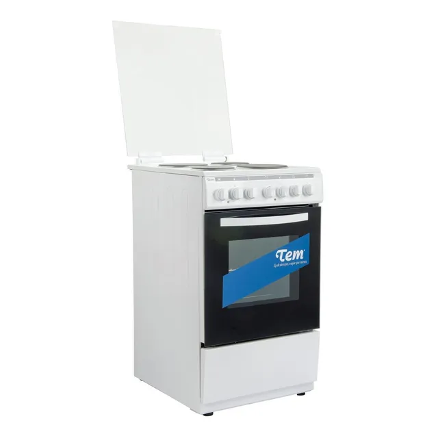 Cocina Tem Tyeo 04EHP 5060 W Romi color blanco con puerta con visor 220V