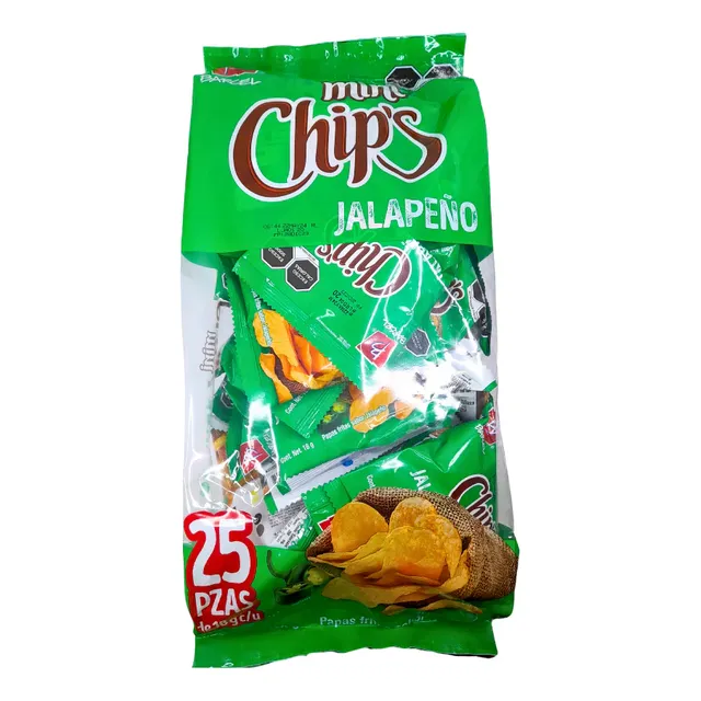 Barcel Mini Chips Jalapeño Botana 25pz 450g