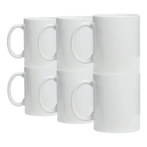Taza Blanca 11oz Para Sublimar Tlp Sublimación Caja 36pz Msi Color Blanco