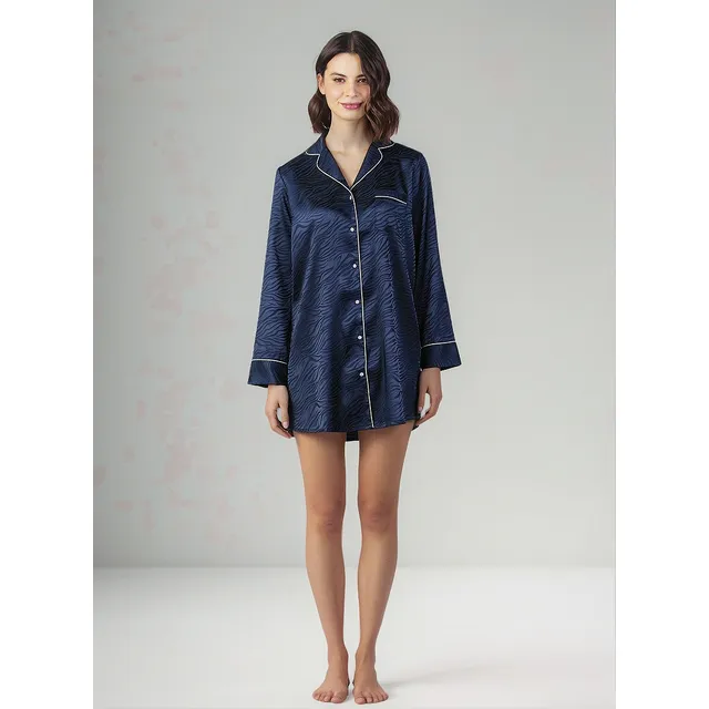 Pijama Camisola Camisón Viscosa Tela Suave Fresca De Botones
