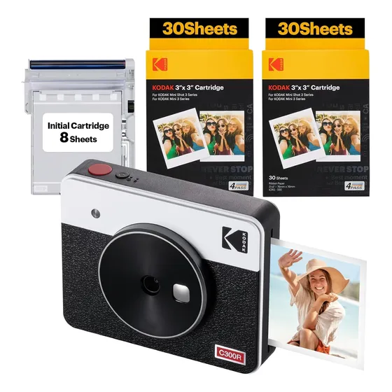 Set Cámara Instantánea Kodak Mini Shot 3 Retro + 60 Hojas