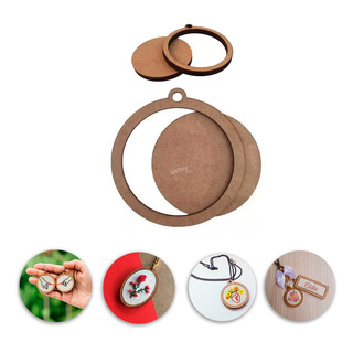 Mini Bastidor Bordado Circulo 5 Cm Kit 50 Pzas Mini Bastidor Bordado Circulo 5 Cm Kit 50 Pzas