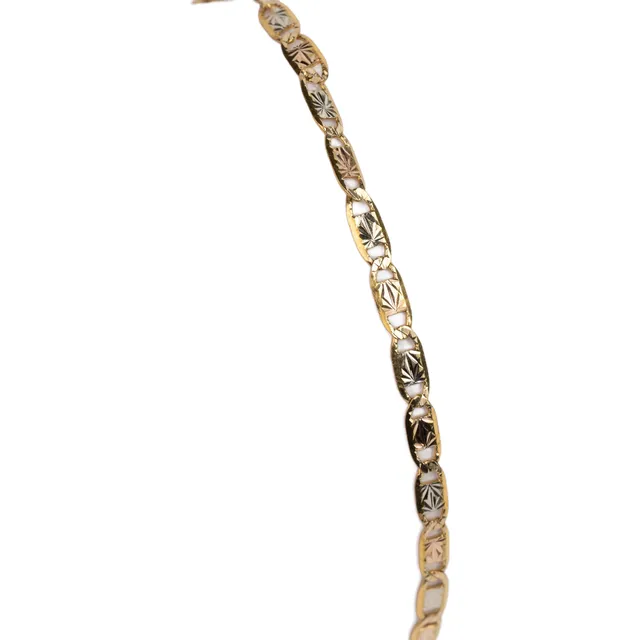 Pulsera, Pulso, Esclava Tipo Espejo Florentino Oro 10k 18cm