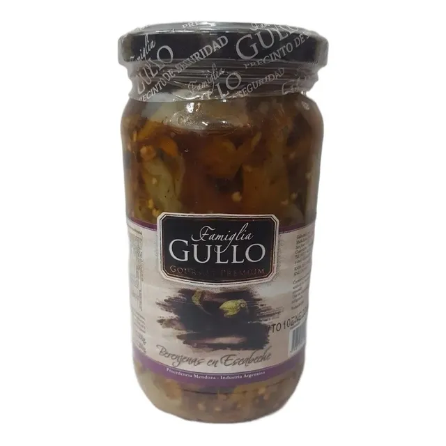 Berenjenas En Escabeche Gullo Gourmet Frasco Vidrio X 330gr