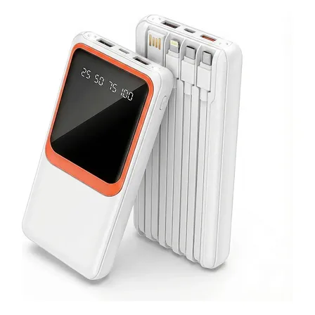 Powerbank 10000mah Rápido 3.1a Para Celular iPhone Tablet Branco