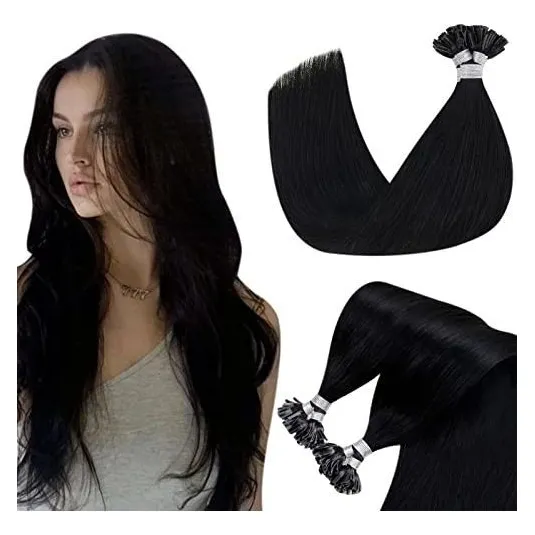 Hetto Jet Negro U Propina Extensiones De Pelo Humano 1cdyr